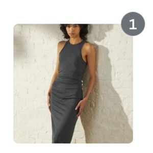 UpWest Go-To Tank Dress in Soot Small